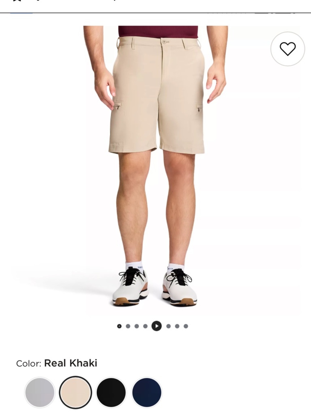 Men's Flat Front Performance Shorts - Real Khaki